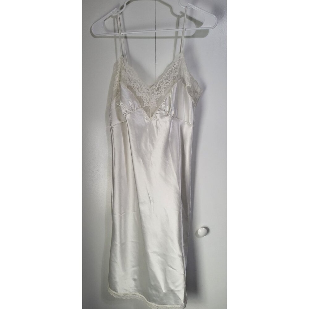 Body Chic Women's SZ 36 Slip Nightgown Lace Midi Cottage Fairy Bridal USA *FLAW - Picture 2 of 12